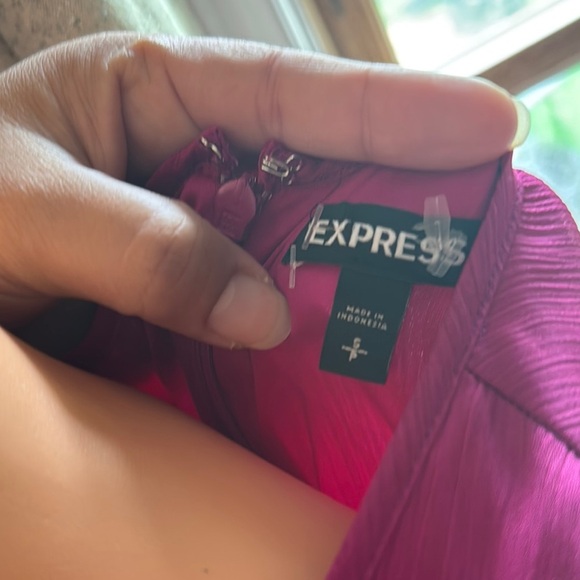 Express Red V-Neck Bishop Sleeve Sundress - Picture 6 of 6